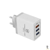Carregador De Parede GShield Triplo USB Turbo 18W Branco S/ Cabo - GNL3Y2K72-IP Truedata