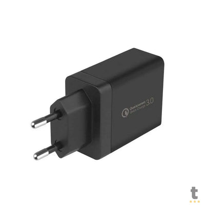 Carregador De Parede GShield Triplo USB Turbo 18W Preto S/ Cabo - NFQRZ4M4Y-IP