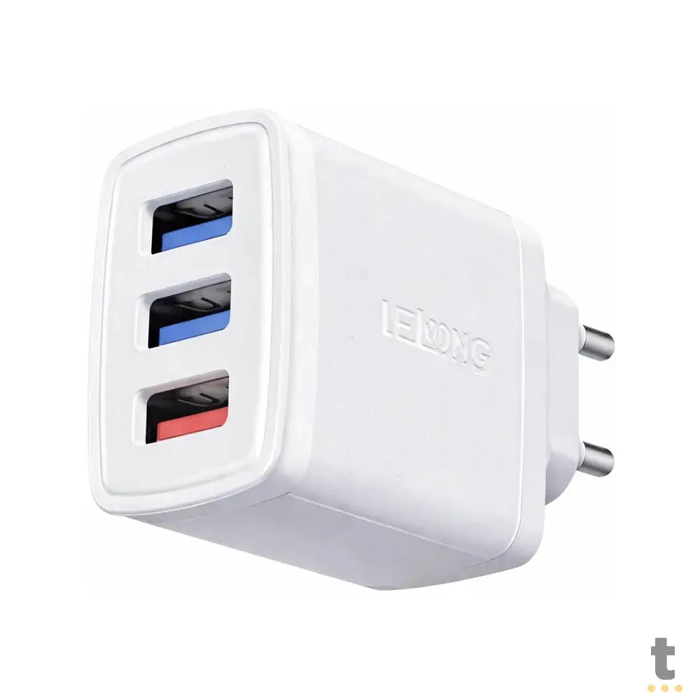 Carregador De Parede Turbo Pro Lelong Ultra 35W C/ 3 USB - LE-247 Truedata