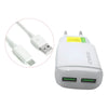 Carregador De Parede aGold C/ 2 Saídas USB + Cabo V8 3.1A - CA01-8/V8 Truedata