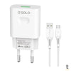 Carregador De Parede aGold C/ Cabo Usb Tipo C 3.1A - CA41-3 Truedata