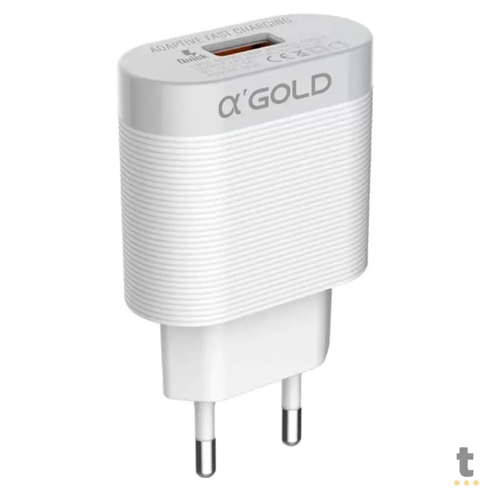 Carregador De Parede aGold Pro Usb Lightning (Iphone) Turbo 30W 6.1A - CA39-2 / IOS Truedata