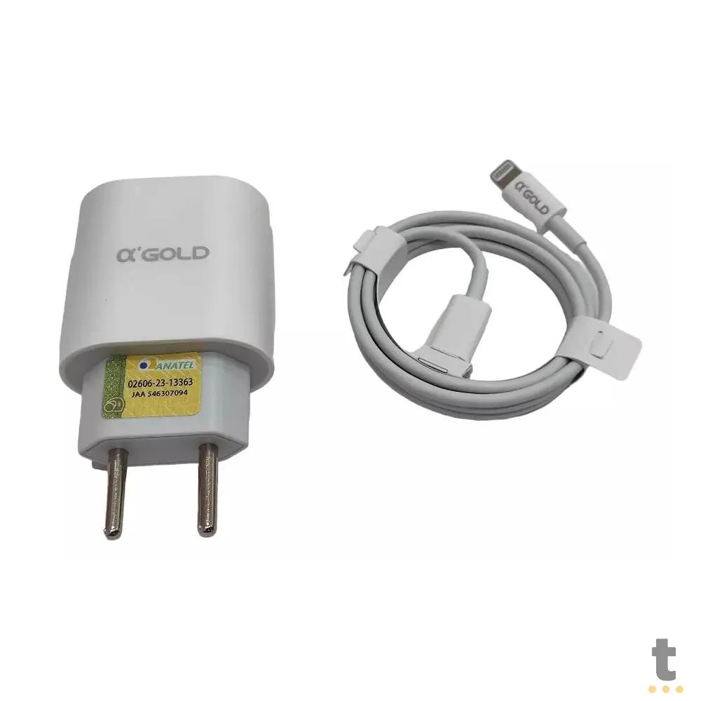 Carregador De Parede aGold Pro Usb Tipo C / IOS Turbo 40W 9.1A - CA40 / C-IOS Truedata
