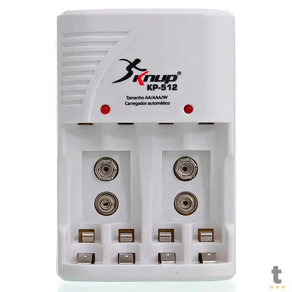 Carregador De Pilhas AA / AAA / 9V Knup - Kp-512 Truedata