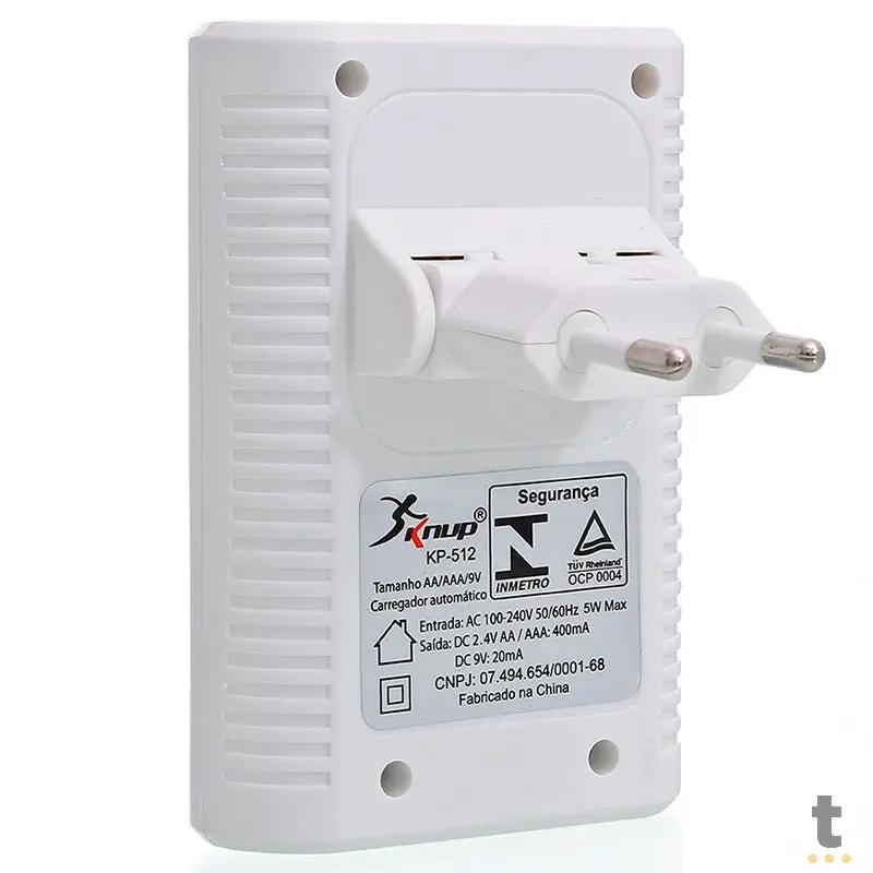 Carregador De Pilhas AA / AAA / 9V Knup - Kp-512 Truedata