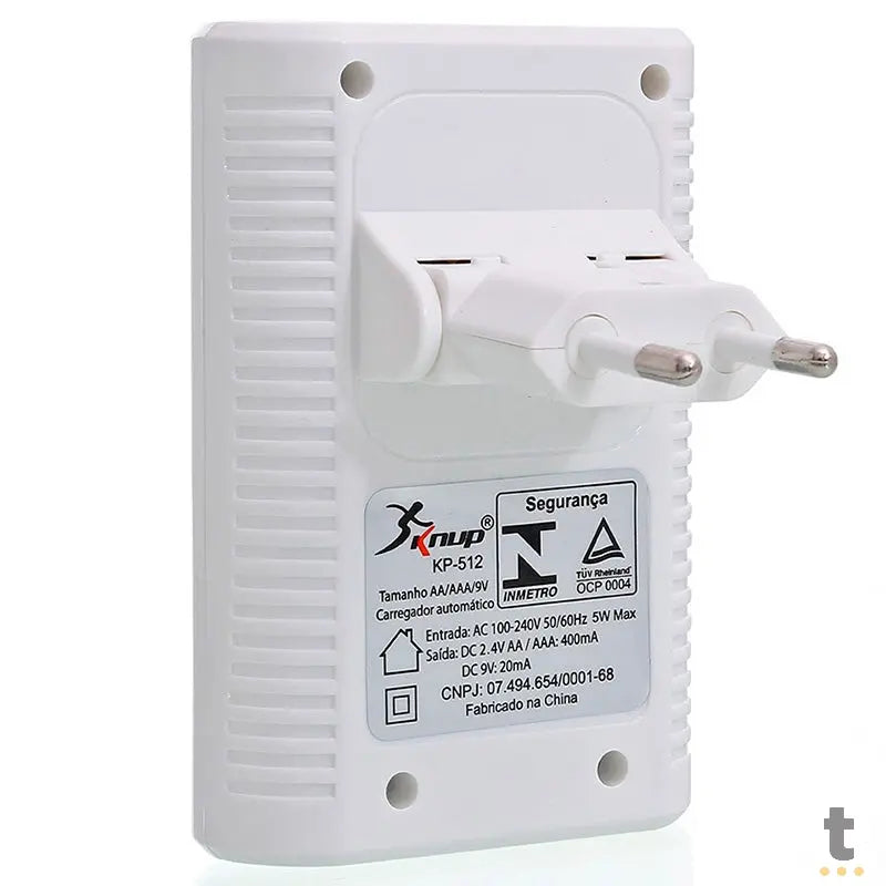 Carregador De Pilhas AA / AAA / 9V Knup - Kp-512 Truedata