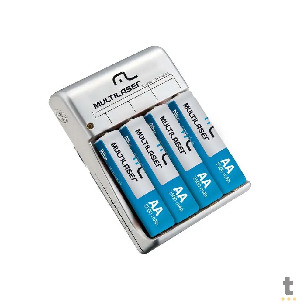 Carregador De Pilhas Multilaser C/2 Pilhas Aa + 2 Pilhas Aaa - Cb045 Truedata