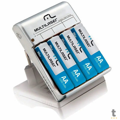 Carregador De Pilhas Multilaser C/ 4 Pilhas AA - Cb054
