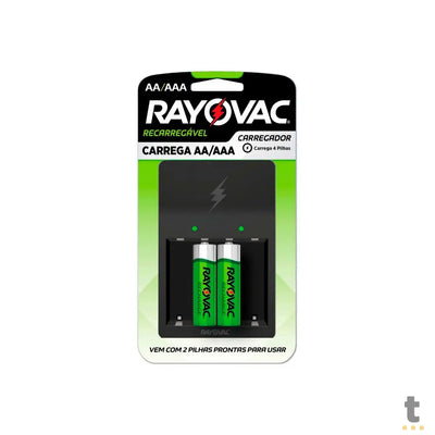 Carregador De Pilhas Rayovac C/ 2 Pilhas AA - PS132-2BR