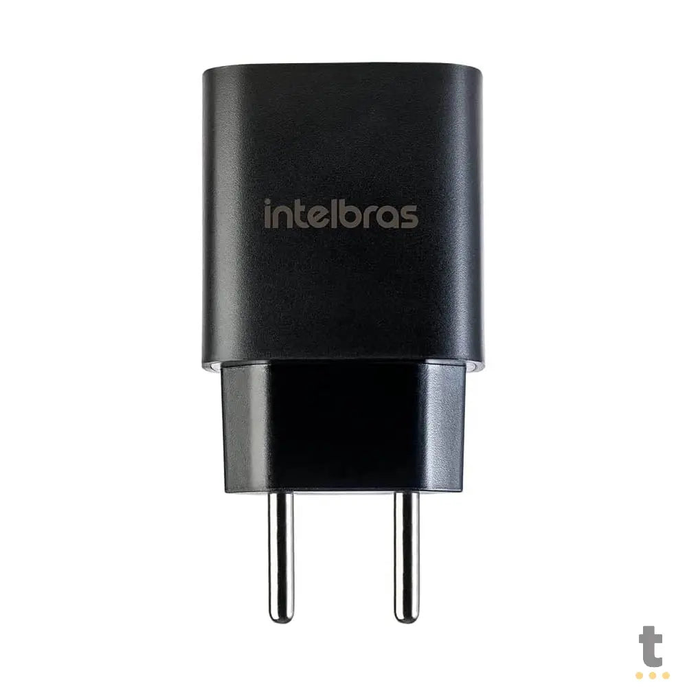 Carregador De Tomada com 1 Saída Usb 2,4A + 1 Saída Tipo C PD 20W Intelbras EC11 Preto - 4820106 Truedata