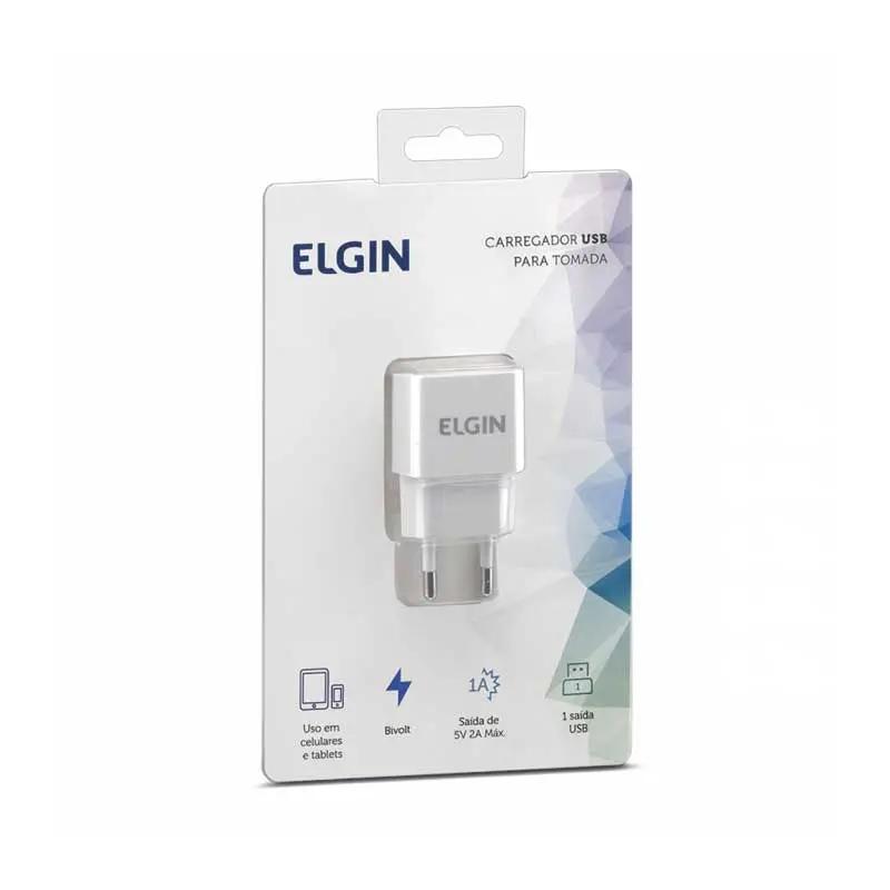 Carregador De Tomada com 1 Saída Usb Elgin 5V 1A Bivolt - 27596 Truedata