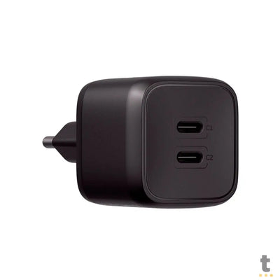 Carregador De Tomada com 2 Saídas Usb Tipo C 45W Turbo Intelbras EC 20 Preto - 4820191