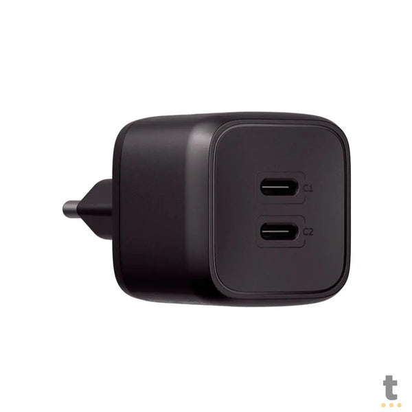 Carregador De Tomada com 2 Saídas Usb Tipo C 45W Turbo Intelbras EC 20 Preto - 4820191
