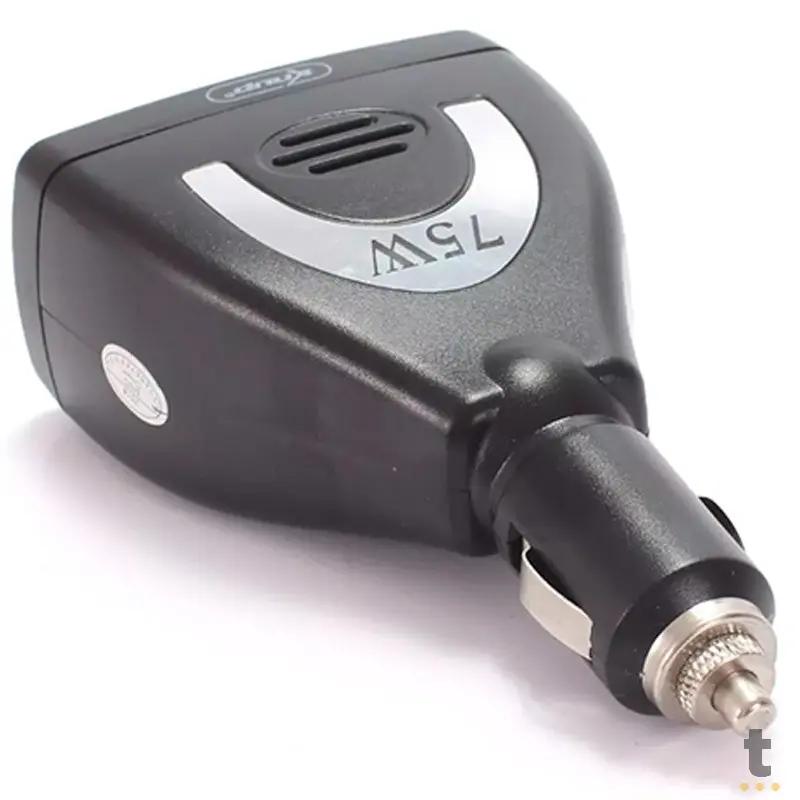 Carregador Inversor 12v Para 110v Veicular 75w Knup Kp-552 Saida Ac E Usb Truedata
