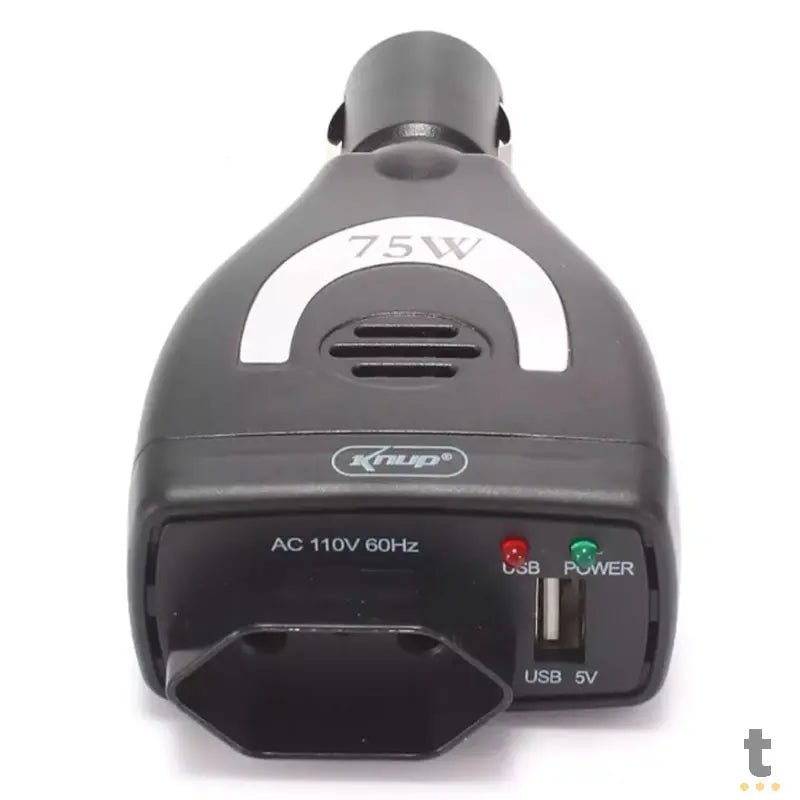 Carregador Inversor 12v Para 110v Veicular 75w Knup Kp-552 Saida Ac E Usb Truedata