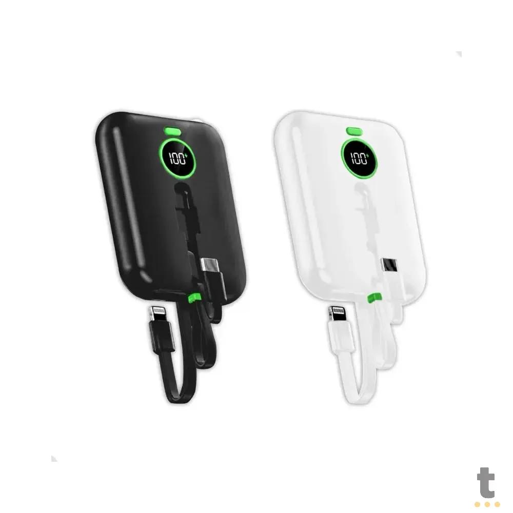 Carregador Portátil 10000mAh aGold Power Bank Tipo C / Lightning Iphone / Usb 3.1A - BTE-15 Truedata