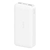 Carregador Portátil 20000mAh Fast Charge Power Bank Branco Xiaomi Truedata
