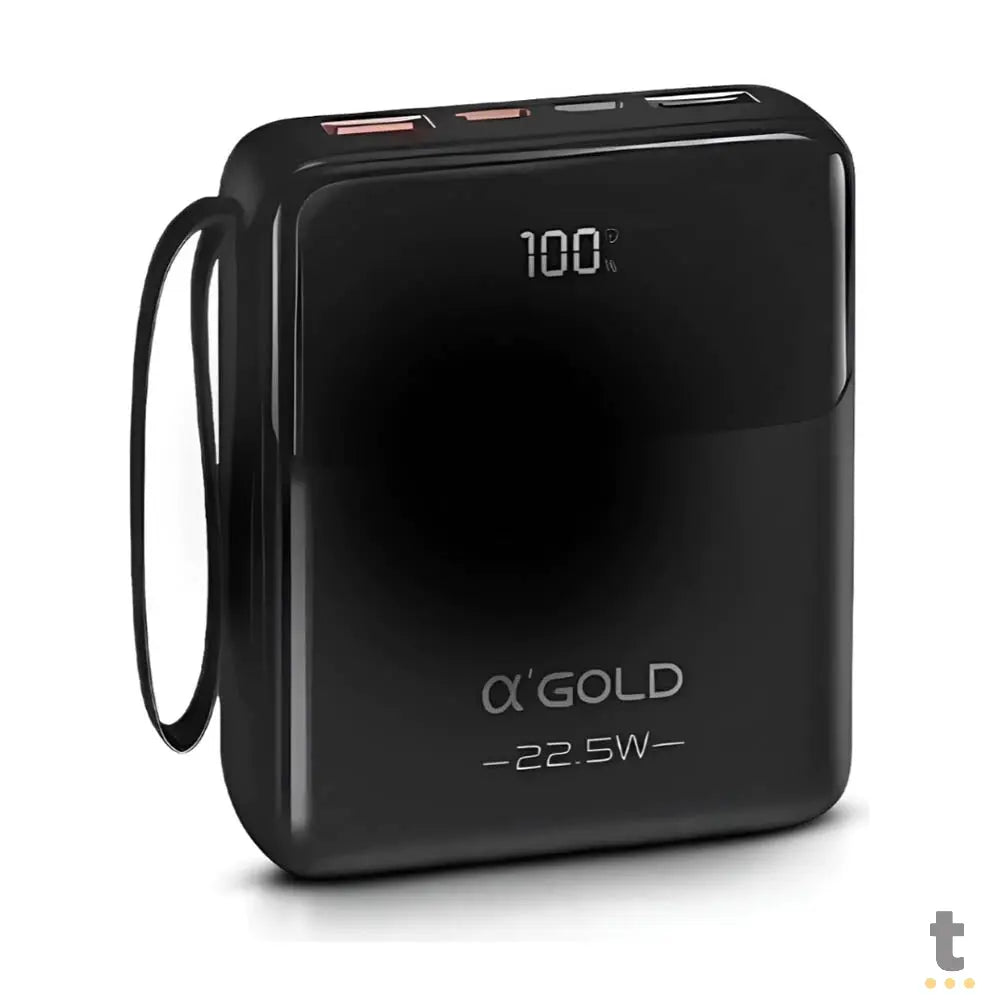 Carregador Portátil Power Bank AGold 10000Mah Multiconexões Turbo PD 22.5W - BTE-48 Truedata