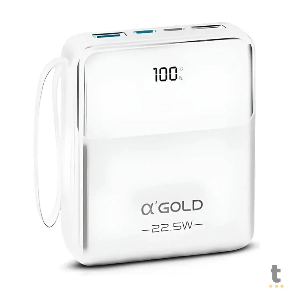 Carregador Portátil Power Bank AGold 10000Mah Multiconexões Turbo PD 22.5W - BTE-48 Truedata