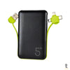 Carregador Portátil Power Bank AGold 5000Mah Multiconexões 2.1A - BTE-03 Truedata