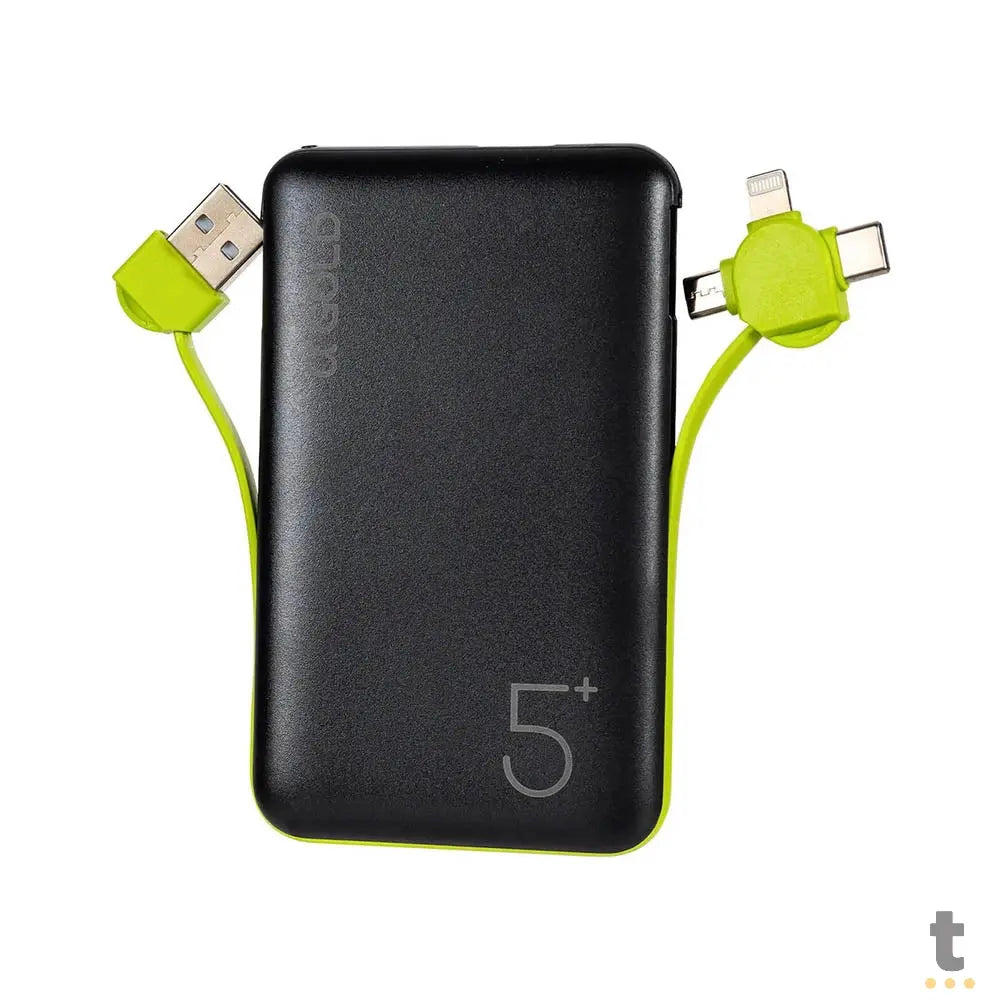 Carregador Portátil Power Bank AGold 5000Mah Multiconexões 2.1A - BTE-03 Truedata