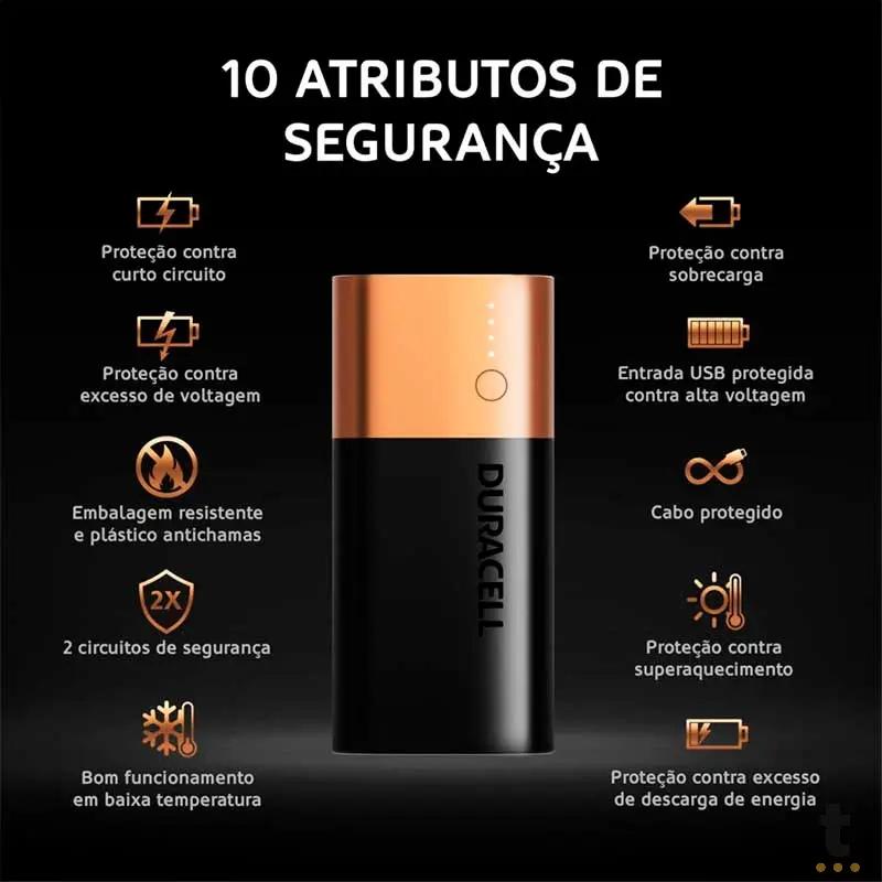 Carregador Portátil Power Bank Duracell 6700Mah USB - 5007217 Truedata