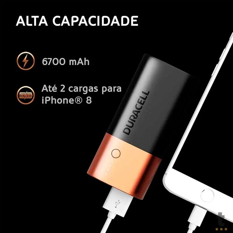 Carregador Portátil Power Bank Duracell 6700Mah USB - 5007217 Truedata