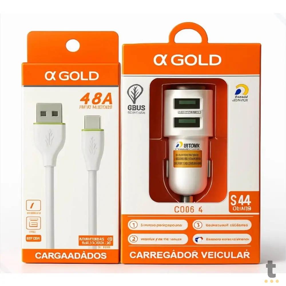 Carregador Veicular aGold C/ 2 Saídas USB 3.4A - CJ05-4 Truedata
