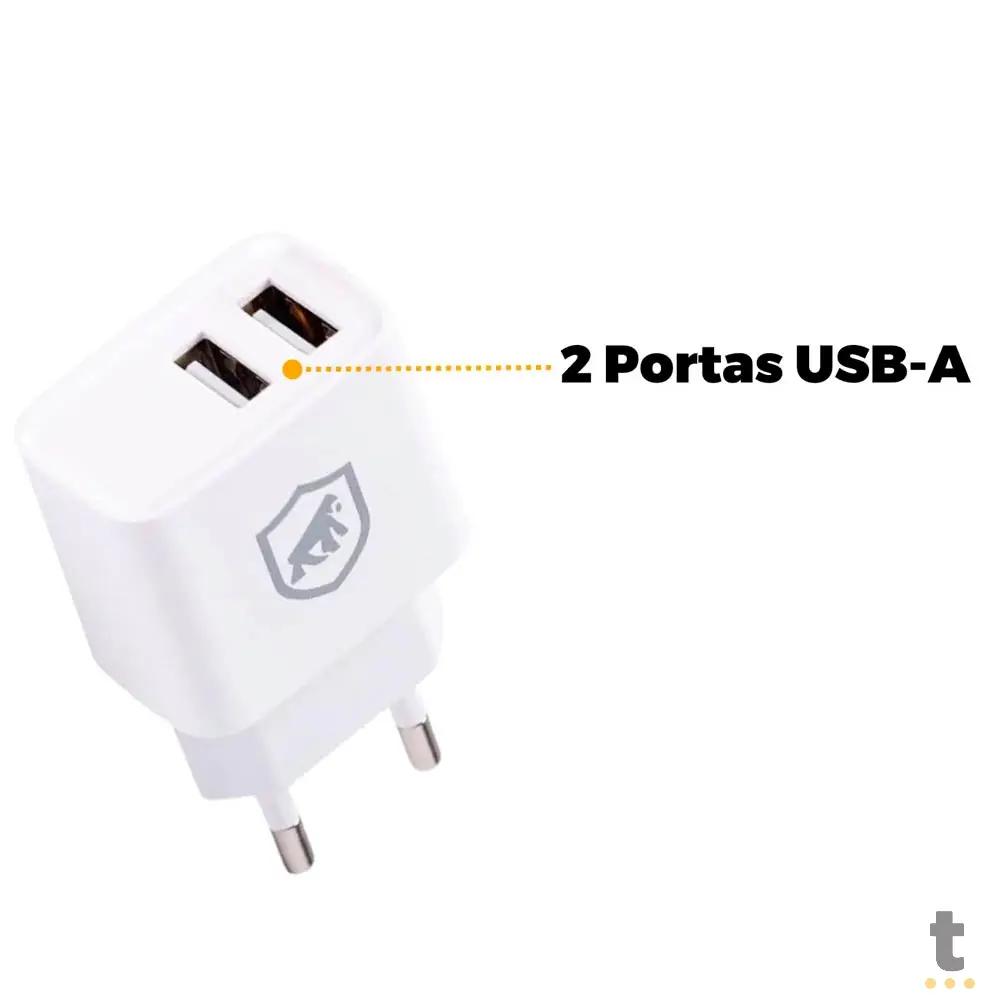 Carregador de Parede 2 Usb Flex GShield 12W - GS-3237 Truedata