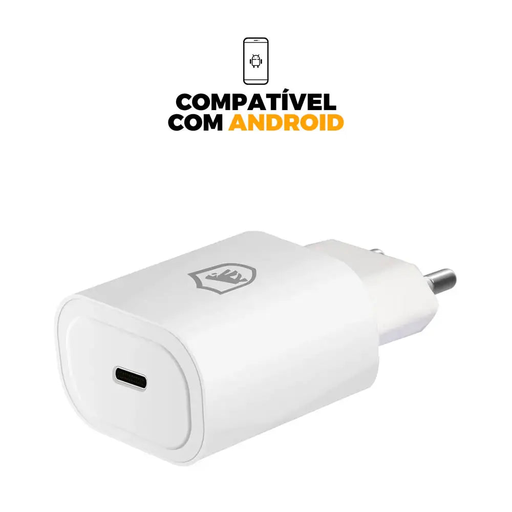 Carregador de Parede Usb Tipo C Turbo GShield QC 3.0 Até 25W Branco - GS-6032 Truedata