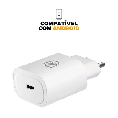 Carregador de Parede Usb Tipo C Turbo GShield QC 3.0 Até 25W Branco - GS-6032