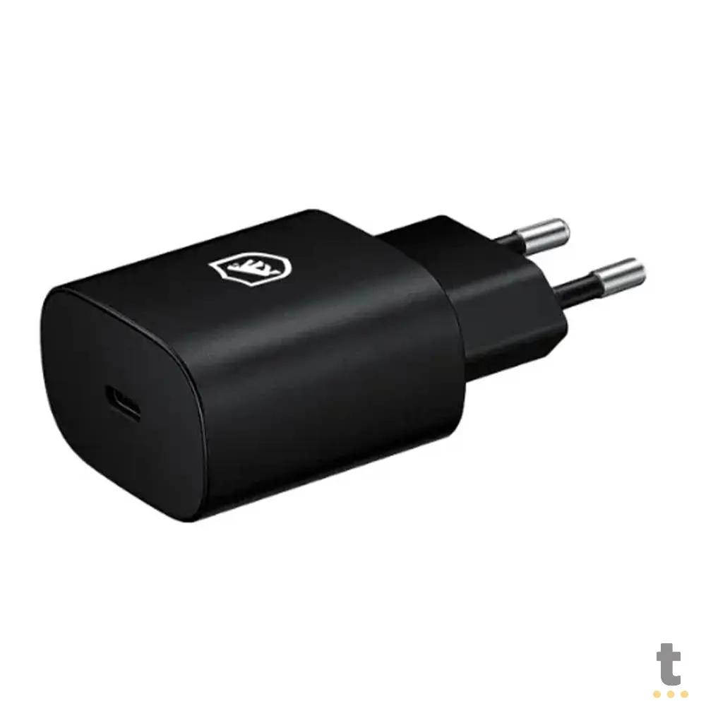 Carregador de Parede Usb Tipo C Turbo GShield QC 3.0 Até 25W Preto - GS-8090 Truedata