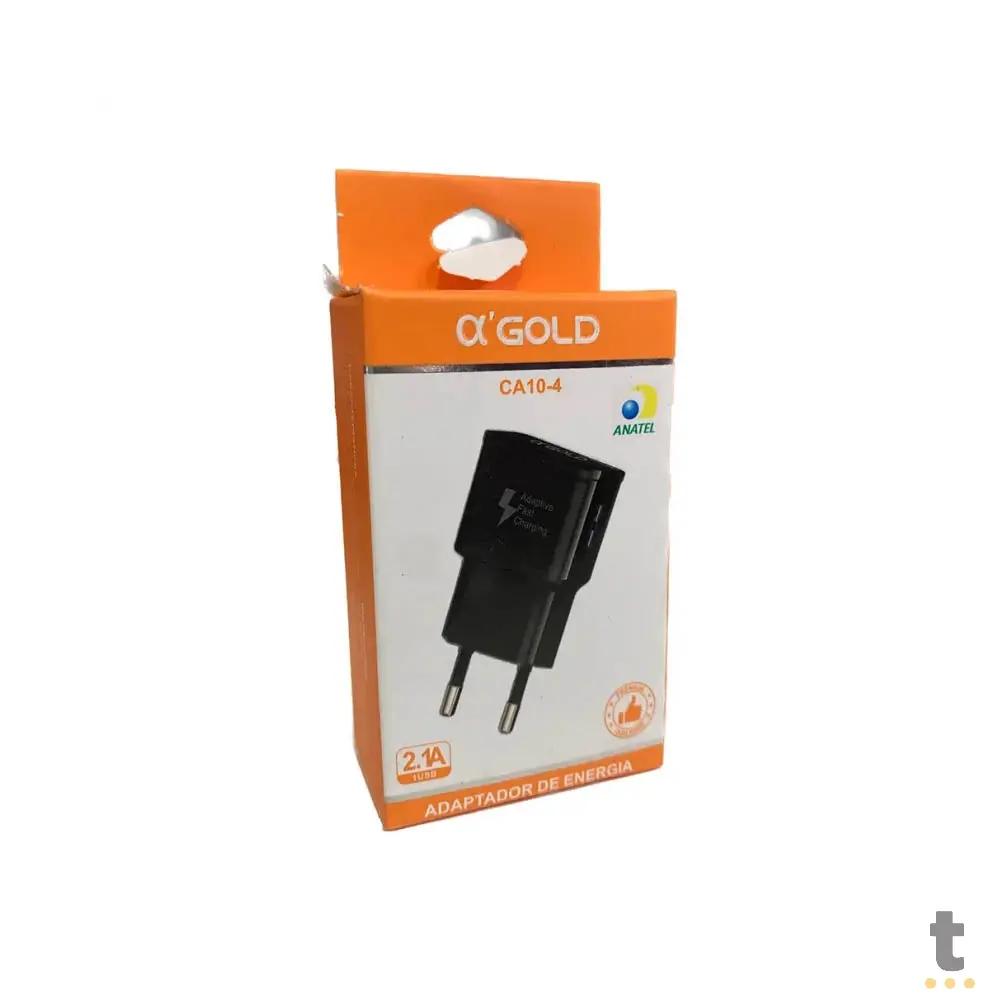 Carregador de Tomada Adaptador de Energia USB aGold 3.1A Preto - CA10-2 Truedata
