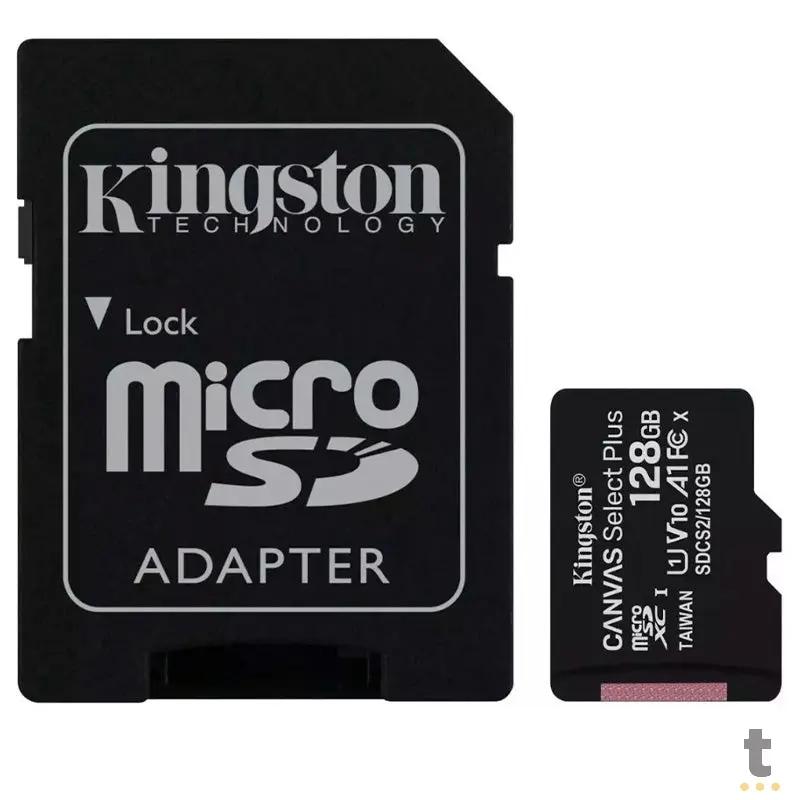Cartão De Memória 128gb  Micro Sd Card Kingston Cl 10 - SDCS2/128GB Truedata