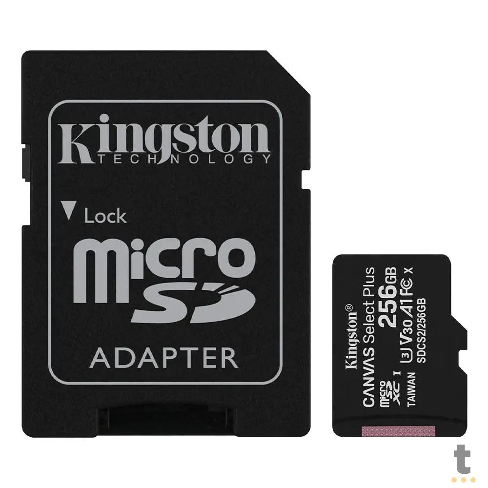 Cartão De Memória 256gb Micro Sd Card Kingston Cl 10 - SDCS2/256GB Truedata