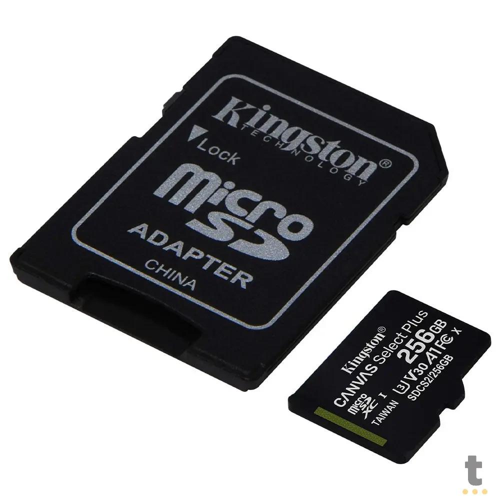 Cartão De Memória 256gb Micro Sd Card Kingston Cl 10 - SDCS2/256GB Truedata
