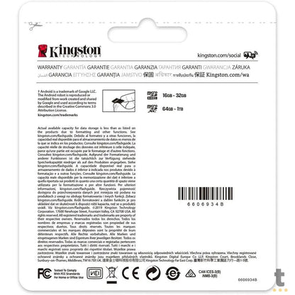 Cartão De Memória 256gb Micro Sd Card Kingston Cl 10 - SDCS2/256GB Truedata