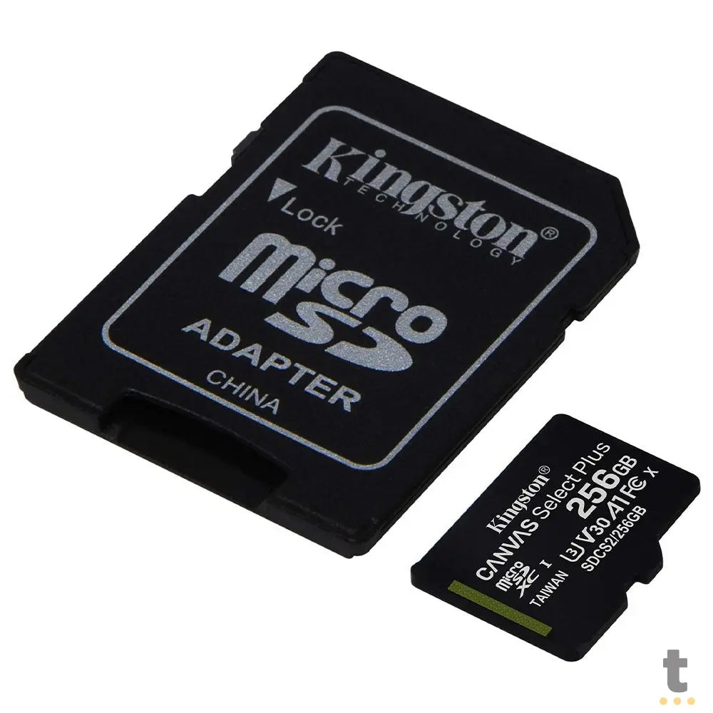 Cartão De Memória 256gb Micro Sd Card Kingston Cl 10 - SDCS2/256GB Truedata
