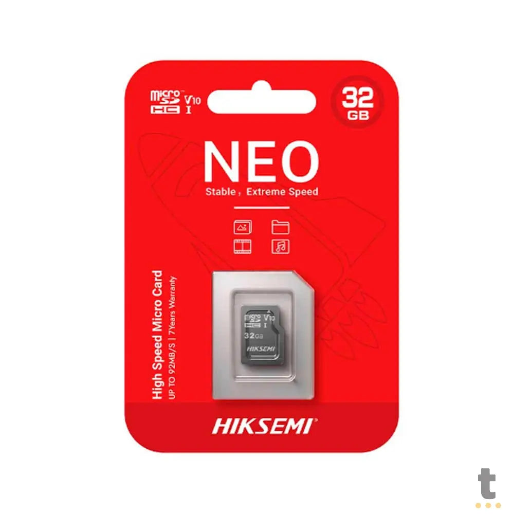 Cartão De Memória 32gb Micro Sd Card Hiksemi Cl10 - HS-TF-C1/32G Truedata