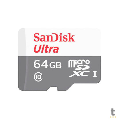 Cartão De Memória 64gb Micro Sd Card Cl10 Sandisk - SDSQUNR-064G-GN3MA Truedata