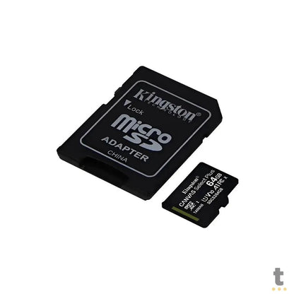 Cartão De Memória 64gb Micro Sd Card Kingston Canvas Select Plus Cl 10 - SDCS364GB Truedata