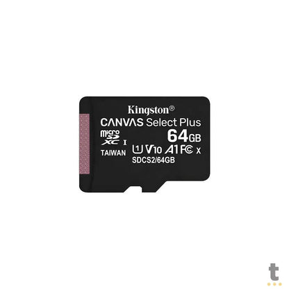 Cartão De Memória 64gb Micro Sd Card Kingston Canvas Select Plus Cl 10 - SDCS364GB Truedata