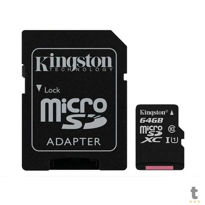 Cartão De Memória 64gb Micro Sd Card Kingston Cl 10 - SDCS2/64GB Truedata