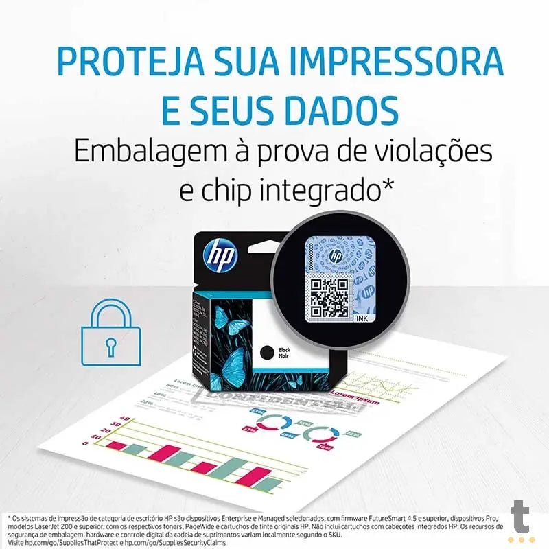 Cartucho de Tinta HP 712 Preto P/ Plotter T250 80Ml - 3ED71A Truedata