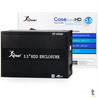 Case Para Hd 3.5 Pols Sata Usb 2.0 Knup Kp-Hd002 Truedata