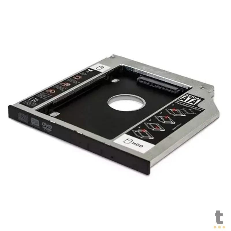 Case caddy gaveta para 2o. Hd ou ssd no dvdrw do notebook 12.7mm Truedata