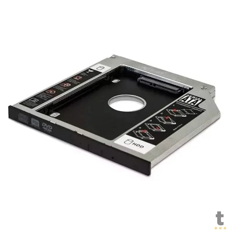 Case caddy gaveta para 2o. Hd ou ssd no dvdrw do notebook 12.7mm Truedata