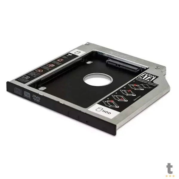 Case caddy gaveta para 2o. Hd ou ssd no dvdrw do notebook 12.7mm