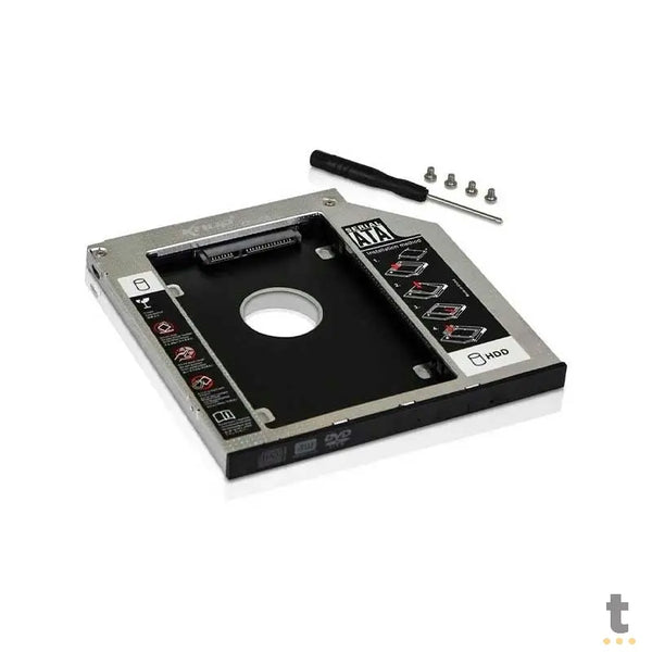 Case caddy gaveta para 2o. Hd ou ssd no dvdrw do notebook Knup Kp-hd010  9.5mm