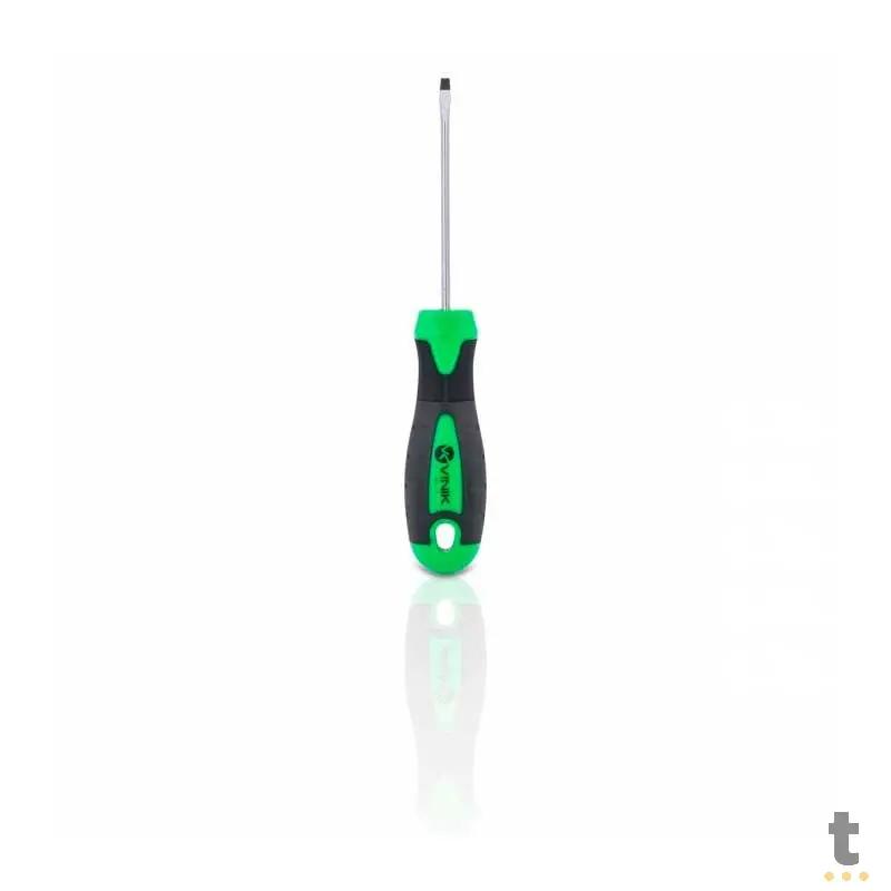 Chave de Fenda 3 X 75 MM - 1/8 X 3 Pol Em Aço Cromo Vanadio Cabo Ergonômico - 26154 - Truedata